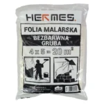 Folia malarska BEZBARWNA gruba   4x5m 0,60