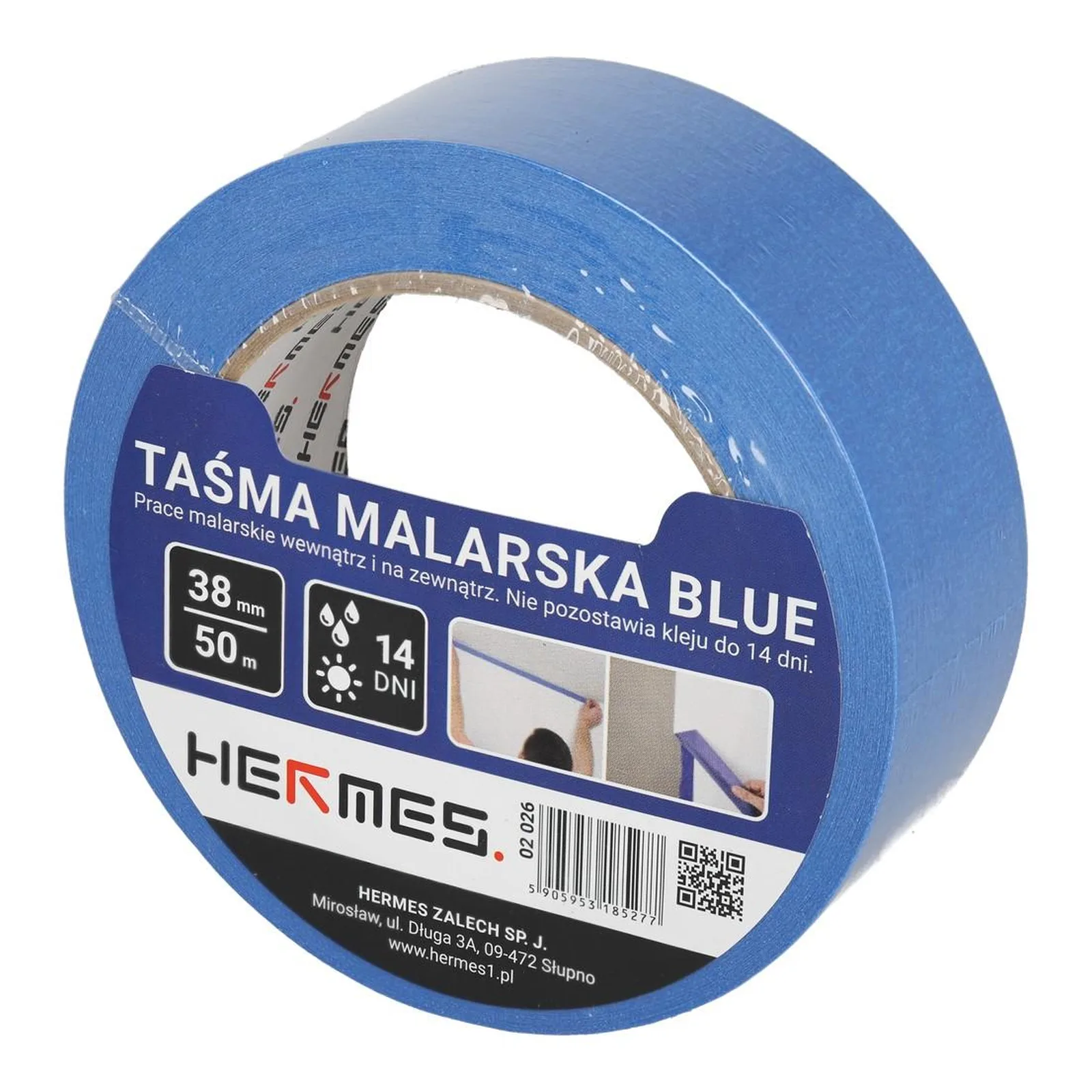 02_026_52ca36e4f8abebad4f2b620a3a44fbd82f32fc1c-1 Taśma malarska NIEBIESKA 38mm x 50m - obrazek 1