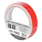 Taśma dwustronna PIANKOWA 19mm x 1,5m CZERWONA - obrazek 5