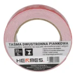 Taśma dwustronna PIANKOWA 25mm x 5m CZERWONA - obrazek 6