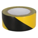 Taśma ostrzegawcza CZARNO-ŹÓŁTA Z KLEJEM  50mm x 33m