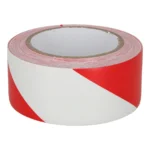 Taśma ostrzegawcza BIAŁO-CZERWONA. Z KLEJEM 50mm x 33m