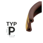 Uszczelka typ P BRĄZ 6 m KRÓTKA - obrazek 4