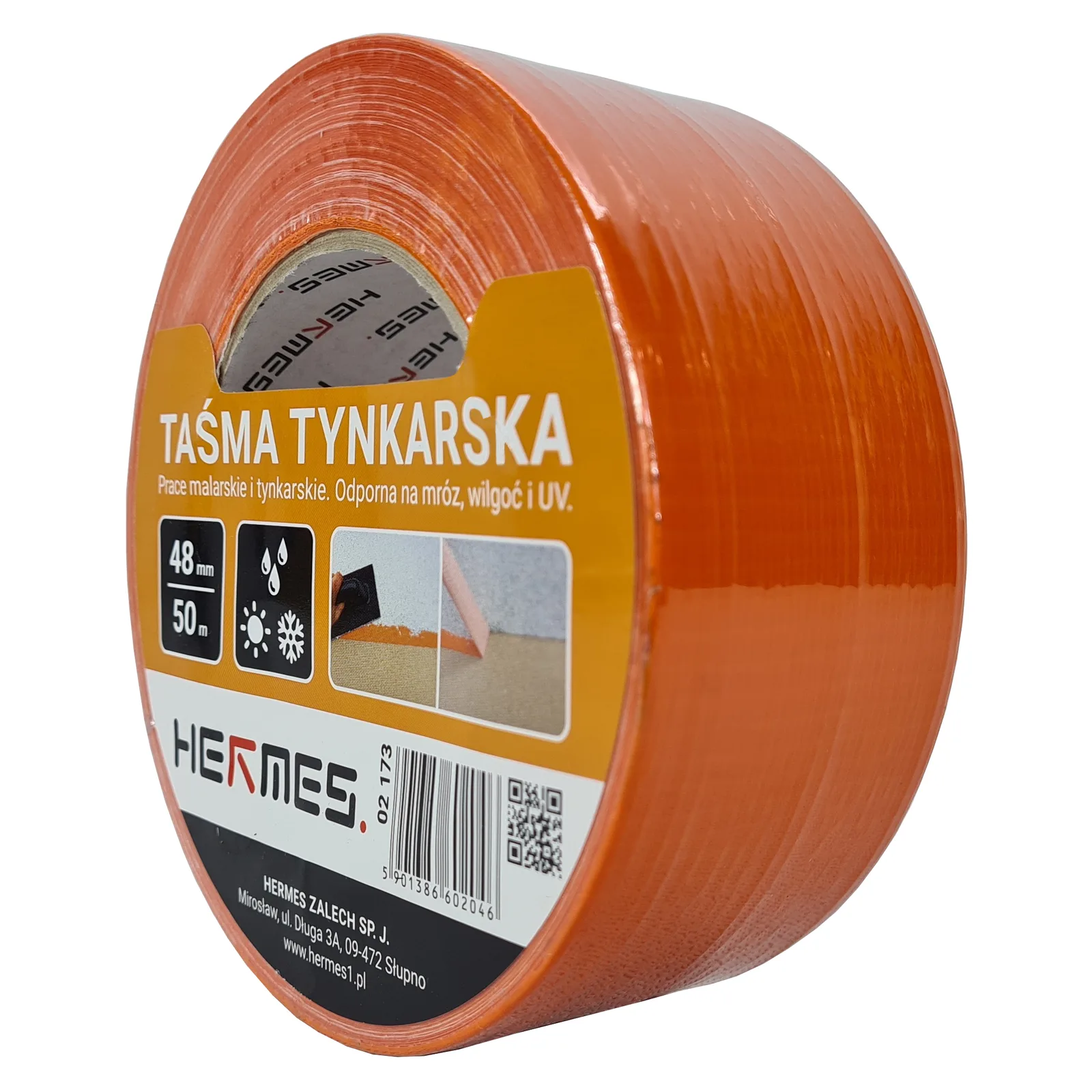 02_223_590b4fd6dce93f7b43ba0b57b145a7edce738785-1 Taśma TYNKARSKA POMARAŃCZ 38mm x 50m - obrazek 1