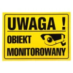 Tablica OBIEKT MONITOROWANY 25x35
