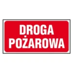 Tablica DROGA POŻAROWA20 x 40 cm - obrazek 2
