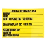 Tablica bud. INFORMACYJNA 50x70