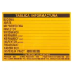Tablica bud. INFORMACYJNA 70x90