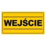 Tablica WEJŚCIE 12x22