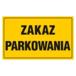 Tablica ZAKAZ PARKOWANIA20x33