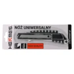 Nóż uniwersalny 18 mm  METAL/GUMA BLACK Z SUWAKIEM - obrazek 2