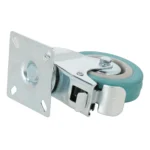 Koło do wózka OBROTOWE Z HAMULCEM  75 x 21mm SZARE