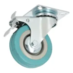 Koło do wózka OBROTOWE Z HAMULCEM  75 x 21mm SZARE - obrazek 6