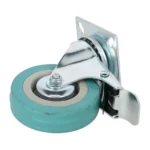 Koło do wózka OBROTOWE Z HAMULCEM  75 x 21mm SZARE - obrazek 7