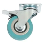 Koło do wózka OBROTOWE Z HAMULCEM  75 x 21mm SZARE - obrazek 8