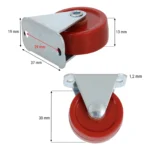 Kółko meblowe PU STAŁE 30 x 13 mm