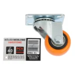 Kółko meblowe PVC OBROTOWE PROFI 40 x 21 mm
