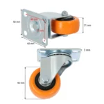 Kółko meblowe PVC OBROTOWE PROFI 40 x 21 mm - obrazek 2