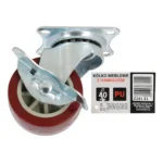 Kółko meblowe PU Z HAMULCEM 40 x 17 mm - obrazek 3