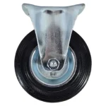 Koło do wózka STAŁE 125 x 34mm CZARNE