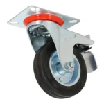 Koło do wózka OBROTOWE Z HAMULCEM 100 x 30mm CZARNE - obrazek 8