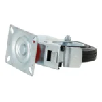 Koło do wózka OBROTOWE Z HAMULCEM 125 x 34mm CZARNE - obrazek 5
