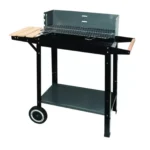Grill prostokątny 53cm z boczną półkąna kółkach